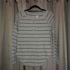Thermal grey striped shirt